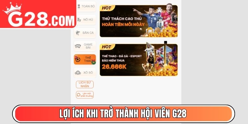 Lợi ích khi trở thành hội viên G28